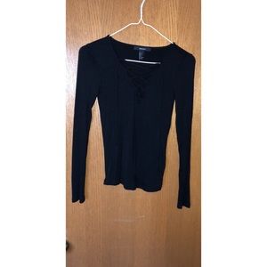 Forever 21 Black Long Sleeved Shirt